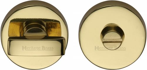Click Here To Enlarge This Photo Of V1018-PB Heritage Brass Thumbturn & Emergency Release Polished Brass Finish