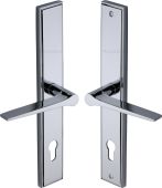 MP4189&period;LH-PC Heritage Brass 92mm Multi-Point Door Handle Lever Lock Gio LH Design Polished Chrome finish