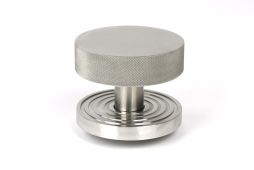 46772 From the Anvil Satin Marine SS &lpar;316&rpar; Brompton Centre Door Knob &lpar;Beehive&rpar;