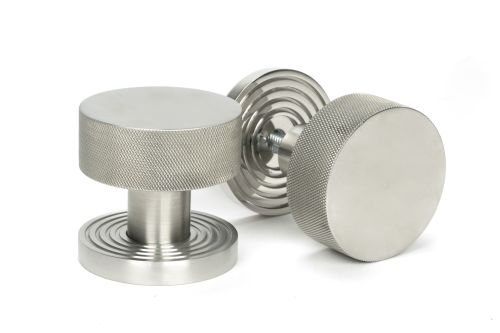 Click Here To Enlarge This Photo Of 46812 From the Anvil Satin Marine SS &lpar;316&rpar; Brompton Mortice&sol;Rim Knob Set &lpar;Beehive&rpar;