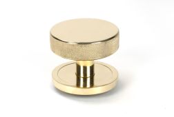 50826 From the Anvil Polished Brass Brompton Centre Door Knob &lpar;Plain&rpar;