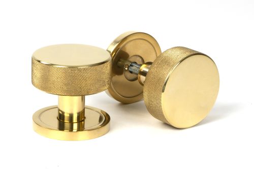 Click Here To Enlarge This Photo Of 50835 From the Anvil Polished Brass Brompton Mortice&sol;Rim Knob Set Knob &lpar;Plain&rpar;