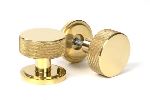 Click Here To Enlarge This Photo Of 50836 From the Anvil Polished Brass Brompton Mortice&sol;Rim Knob Set Knob &lpar;Art Deco&rpar;