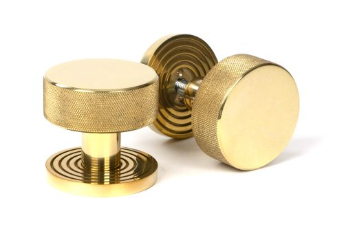 Click Here To Enlarge This Photo Of 50837 From the Anvil Polished Brass Brompton Mortice&sol;Rim Knob Set Knob &lpar;Beehive&rpar;