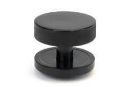 46754 From the Anvil Black Brompton Centre Door Knob &lpar;Plain&rpar;