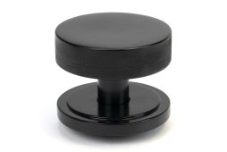 46755 From the Anvil Black Brompton Centre Door Knob &lpar;Art Deco&rpar;