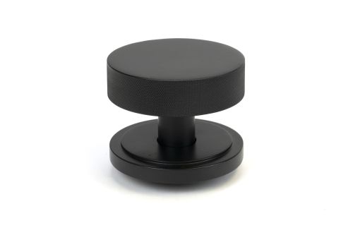 Click Here To Enlarge This Photo Of 46759 From the Anvil Matt Black Brompton Centre Door Knob &lpar;Art Deco&rpar;