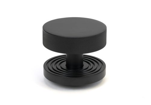 Click Here To Enlarge This Photo Of 46760 From the Anvil Matt Black Brompton Centre Door Knob &lpar;Beehive&rpar;