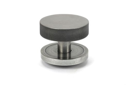 Click Here To Enlarge This Photo Of 46762 From the Anvil Pewter Brompton Centre Door Knob &lpar;Plain&rpar;