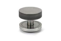 46762 From the Anvil Pewter Brompton Centre Door Knob &lpar;Plain&rpar;