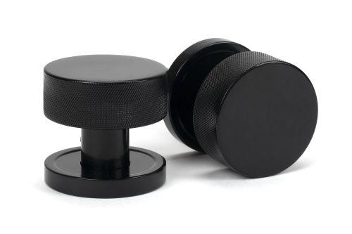 Click Here To Enlarge This Photo Of 46794 From the Anvil Black Brompton Mortice&sol;Rim Knob Set &lpar;Plain&rpar;