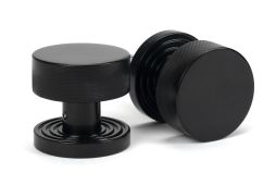 46796 From the Anvil Black Brompton Mortice&sol;Rim Knob Set &lpar;Beehive&rpar;