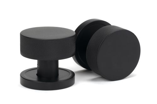 Click Here To Enlarge This Photo Of 46798 From the Anvil Matt Black Brompton Mortice&sol;Rim Knob Set &lpar;Plain&rpar;