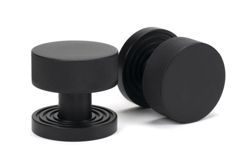 Click Here To Enlarge This Photo Of 46800 From the Anvil Matt Black Brompton Mortice&sol;Rim Knob Set &lpar;Beehive&rpar;