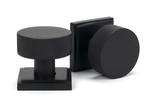 Click Here To Enlarge This Photo Of 46801 From the Anvil Matt Black Brompton Mortice&sol;Rim Knob Set &lpar;Square&rpar;