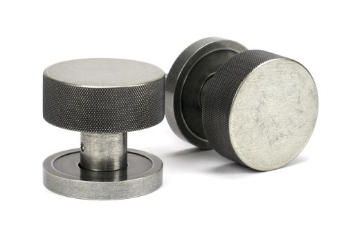 Click Here To Enlarge This Photo Of 46802 From the Anvil Pewter Brompton Mortice&sol;Rim Knob Set &lpar;Plain&rpar;