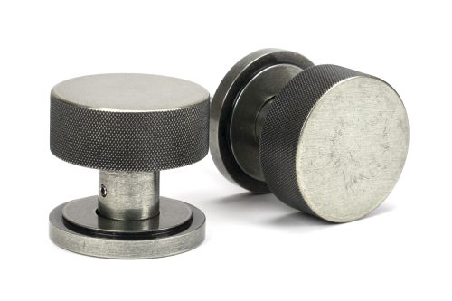 Click Here To Enlarge This Photo Of 46803 From the Anvil Pewter Brompton Mortice&sol;Rim Knob Set &lpar;Art Deco&rpar;