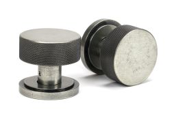 46803 From the Anvil Pewter Brompton Mortice&sol;Rim Knob Set &lpar;Art Deco&rpar;