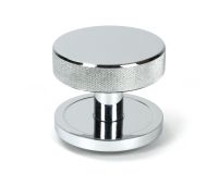 46738 From the Anvil Polished Chrome Brompton Centre Door Knob &lpar;Plain&rpar;