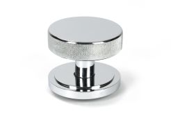 46739 From the Anvil Polished Chrome Brompton Centre Door Knob &lpar;Art Deco&rpar;