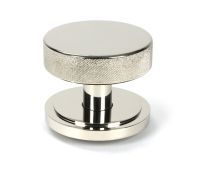 46743 From the Anvil Polished Nickel Brompton Centre Door Knob &lpar;Art Deco&rpar;