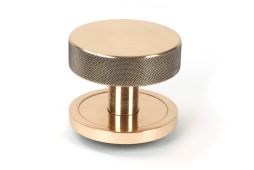 46750 From the Anvil Polished Bronze Brompton Centre Door Knob &lpar;Plain&rpar;