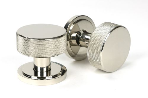 Click Here To Enlarge This Photo Of 46783 From the Anvil Polished Nickel Brompton Mortice&sol;Rim Knob Set &lpar;Art Deco&rpar;