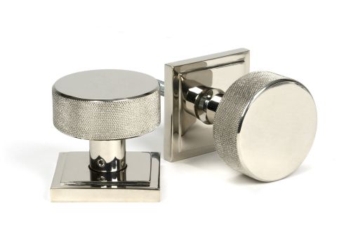 Click Here To Enlarge This Photo Of 46785 From the Anvil Polished Nickel Brompton Mortice&sol;Rim Knob Set &lpar;Square&rpar;