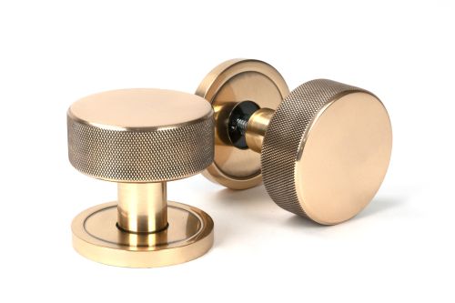 Click Here To Enlarge This Photo Of 46790 From the Anvil Polished Bronze Brompton Mortice&sol;Rim Knob Set &lpar;Plain&rpar;