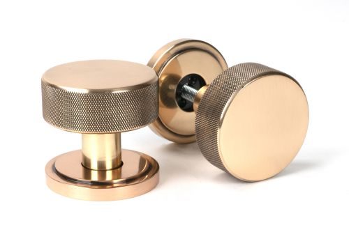 Click Here To Enlarge This Photo Of 46791 From the Anvil Polished Bronze Brompton Mortice&sol;Rim Knob Set &lpar;Art Deco&rpar;
