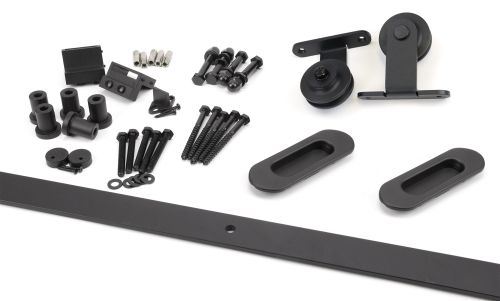 Click Here To Enlarge This Photo Of 93231 From the Anvil 100kg Black &lpar;Top Mount&rpar; Sliding Door Hardware Kit &lpar;3m Track&rpar;