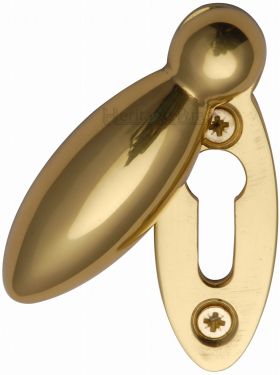 Click Here To Enlarge This Photo Of V1022-PB Heritage Brass Covered Keyhole Oval Polished Brass Finish
