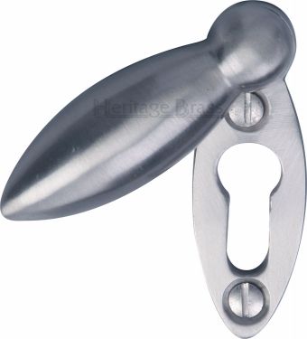 Click Here To Enlarge This Photo Of V1022-SC Heritage Brass Covered Keyhole Oval Satin Chrome Finish