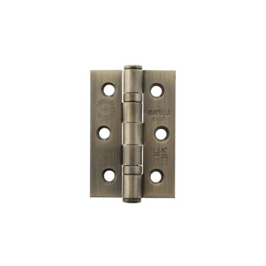 Click Here To Enlarge This Photo Of Atlantic - A2H322AB Grade 7 CE Fire Rated Ball Bearing Hinges 3" x 2" x 2mm - Antique Brass