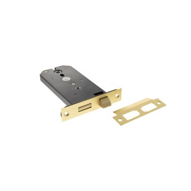 Click Here To Enlarge This Photo Of Atlantic - ALKHZBSB 6" Horizontal Mortice Bathroom Lock - Satin Brass