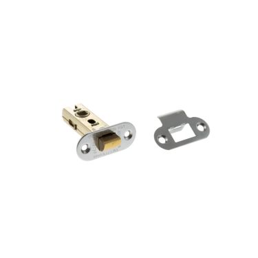 Click Here To Enlarge This Photo Of Atlantic - ALRCE25PC Fire Rated CE Tubular Mortice Latch &lpar;Radius&rpar; 2&period;5" - Polished Chrome