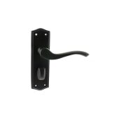 Atlantic - OE178WCMB Old English 'Warwick' WC Levers on Backplate - Matt Black