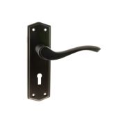 Atlantic - OE178KUDB Old English 'Warwick' Lock Levers on Backplate - Urban Dark Bronze