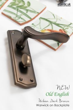 Click Here To Enlarge This Photo Of Atlantic - OE178WCUDB Old English 'Warwick' WC Levers on Backplate - Urban Dark Bronze
