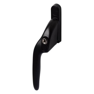 Click Here To Enlarge This Photo Of EH10L Left Hand Locking Cranked Espagnolette Window Handle - Black &lpar;EH10L-LH-BK&rpar;