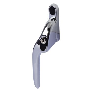 Click Here To Enlarge This Photo Of EH10L Left Hand Locking Cranked Espagnolette Window Handle - Polished Chrome &lpar;EH10L-LH-CP&rpar;
