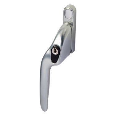 Click Here To Enlarge This Photo Of EH10L Left Hand Locking Cranked Espagnolette Window Handle - Satin Chrome &lpar;EH10L-LH-SC&rpar;