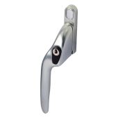 EH10L Left Hand Locking Cranked Espagnolette Window Handle - Satin Chrome &lpar;EH10L-LH-SC&rpar;