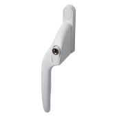 EH10L Left Hand Locking Cranked Espagnolette Window Handle - White &lpar;EH10L-LH-WH&rpar;