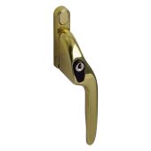 EH10L Right Hand Locking Cranked Espagnolette Window Handle - Polished Brass &lpar;EH10L-RH-PB&rpar;