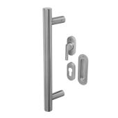 BLU Performance Inline Round T-Bar Pull Handle for Straight Slide Doors&comma; Secret Fix & Flush Pull&comma; 316 Satin Stainless Steel &lpar;KM859-SING-SSS&rpar;