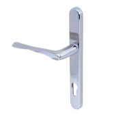 Kuhlen&trade; 92mm Multipoint Handle Set Right Hand Polished Chrome with Fixing Kit - 240x28x12mm - &lpar;MHP60-RH-KIT-CP&rpar;