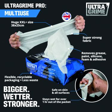 Click Here To Enlarge This Photo Of 5900-RB BLUE Ultra-Grime Pro Multi-use wipes &lpar;100-pack&rpar;