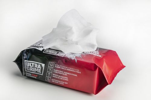 Click Here To Enlarge This Photo Of 5920-RB RED Ultra-Grime Pro Power-Scrub XXL wipes &lpar;80-pack&rpar;