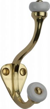 Click Here To Enlarge This Photo Of V1048-PB Heritage Brass Hat & Coat Hook Polished Brass Finish